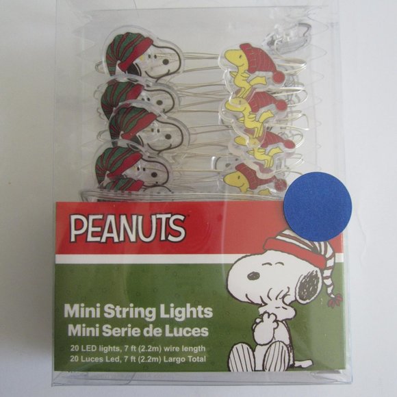Peanuts | Holiday | Snoopy Woodstock Peanuts Christmas Mini String ...